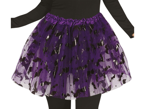Spódniczka fioletowa z nietoperzami - 40 cm - 1 szt.