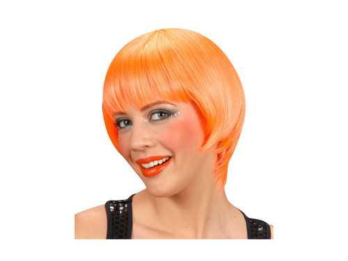 Neonowo pomarańczowa peruka Rave Girl
