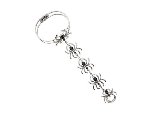 Bransoletka-pierścionek z pająkiem