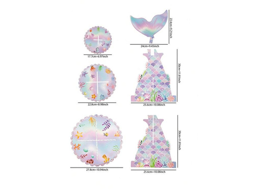 Stojak patera na babeczki Syrenka - 1 szt.