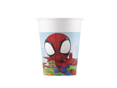 Kubeczki papierowe Spiderman - 200 ml - 8 szt.