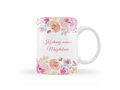Kubek personalizowany na dzień matki z kwiatkami - 330ml