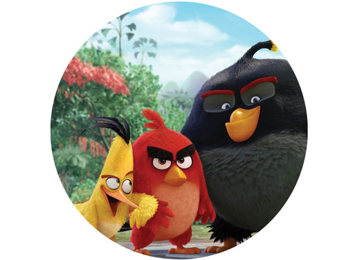 Dekoracyjny opłatek tortowy Angry Birds - 20 cm