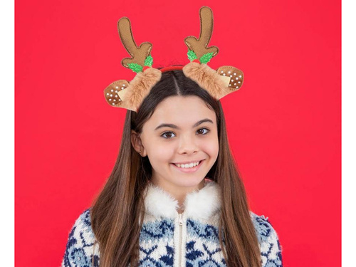 Opaska Rogi Renifera z uszami - 1 szt.