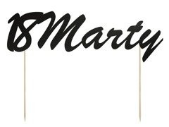 Topper papierowy na tort personalizowany 18 urodziny - 1 szt.