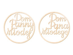 Duże zawieszki obręcze drewniane - 29 cm - 2 szt.