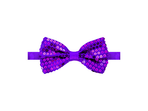 Mucha cekinowa fioletowa - 7 x 12 cm - 1 szt.