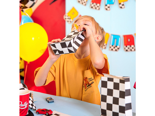 Torebki na słodycze Wyścigówki - 10x18 cm - 6szt.