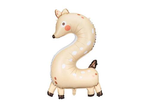 Balon foliowy cyfra 2 Sarenka - 88 cm - 1 szt.