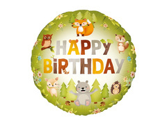 Balon foliowy Leśni przyjaciele - 45 cm - 1 szt.