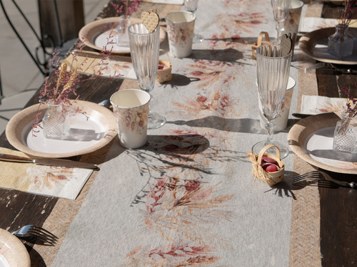 Talerzyki papierowe Boho - 22,5 cm - 10 szt.