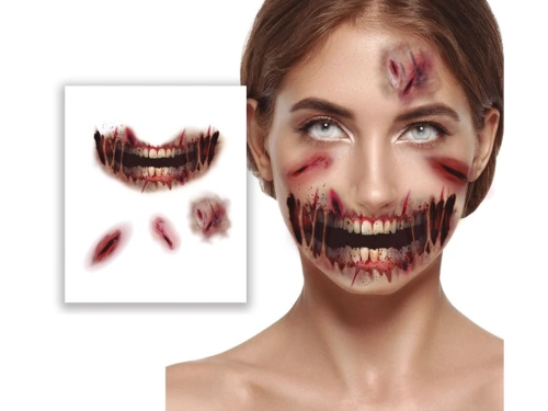 Samoprzylepne naklejki na twarz Rany