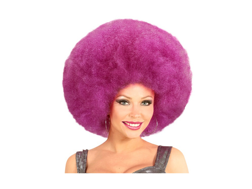 Fioletowa duża peruka afro wysokiej jakości