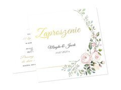 Zaproszenie personalizowane na ślub z kopertą - 6 szt.