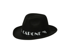 Kapelusz gangstera czarny Al Capone - 1 szt.