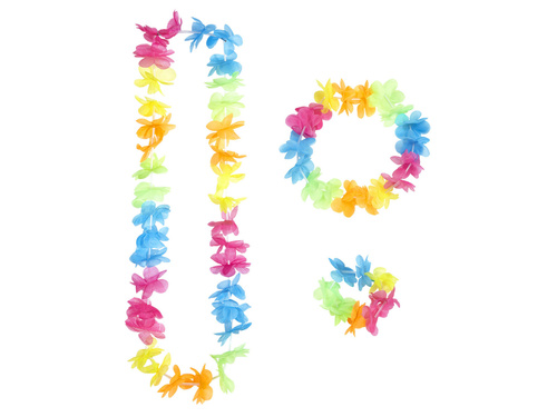 Zestaw - komplet hawajski kolorowy - 3 częściowy