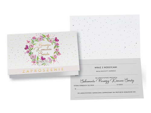 Zaproszenia na komunię - 5 szt.