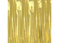 Kurtyna - zasłona na drzwi jasnozłota metaliczna - 250 cm x 100 cm