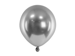 Balony lateksowe Glossy ciemnosrebrne - 12 cm - 50 szt.