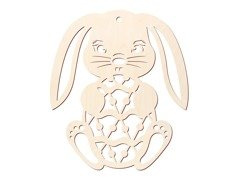 Zawieszka drewniana Zajączek - 10 cm - 1 szt.