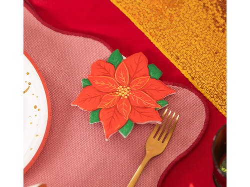 Serwetki bożonarodzeniowe Gwiazda betlejemska - 10 szt.