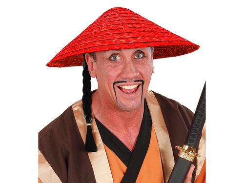 Kapelusz chiński czewony - 1 szt.