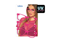 Zestaw 3 okularów imprezowych neonowych różowych