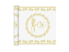 Dekoracja bieżnik na stół Komunia Święta - 33 cm x 2 m - 1 szt.