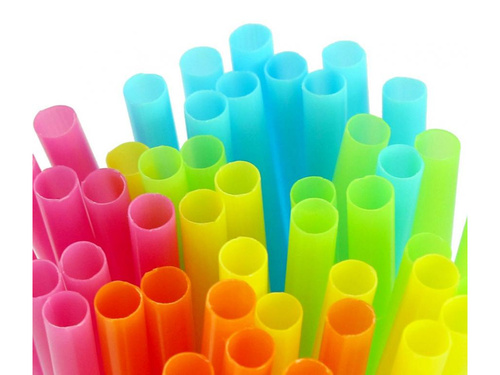 Słomki rurki łamane wielokrotnego użytku pomarańczowe - 50 szt.