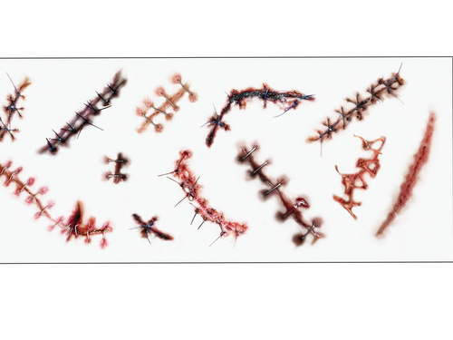 Tatuaże zmywalne Blizny na Halloween - 12 szt.