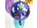 Balon foliowy Happy Birthday Kosmos - 45 cm - 1 szt.