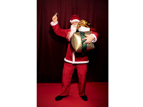 Dzwonek Mikołaja złoty - 11 cm