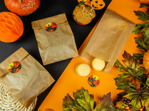 Torebki na słodycze z zestawu na Halloween Nawiedzony Dom - 6szt.