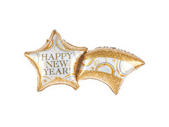 Balon foliowy Gwiazda noworoczna - 106 x 55 cm -1 szt.