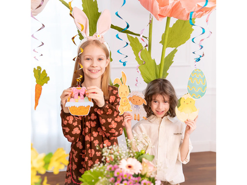 Dekoracja wisząca świderki Wielkanocne - 6 szt.