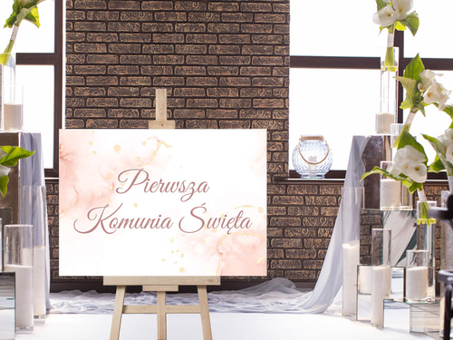 Plakat komunijny - I Komunia Święta - 68x48 cm