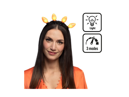 LED-owa Opaska na głowę Party pomarańczowa