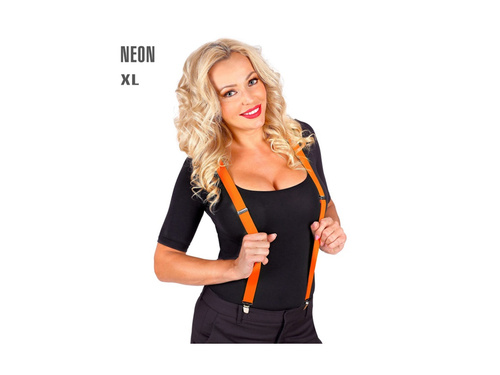 Neonowe pomarańczowe szelki disco