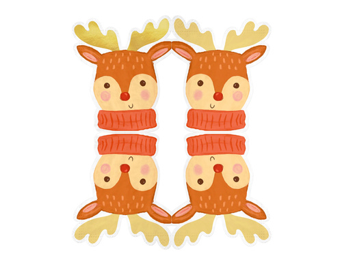 Serwetki bożonarodzeniowe Renifer - 10 szt.