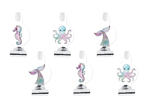 Gwizdki trąbki rozwijane Syrenka - 6 szt