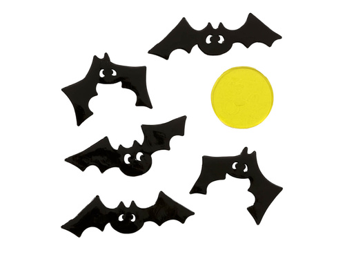 Naklejki żelowe na szybę Nietoperze - 1 komplet
