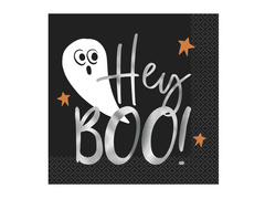 Serwetki papierowe Hey Boo! na Halloween - 33 cm - 16 szt.