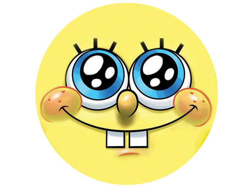 Dekoracyjny opłatek tortowy Spongebob - 20 cm