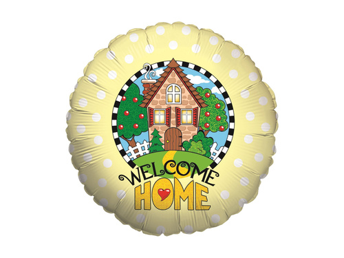 Balon foliowy okrągły "Welcome Home" - 18'' - 1 szt.