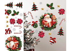 Naklejki na ścianę Święty Mikołaj na Boże Narodzenie - 1 szt.