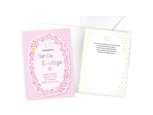 Pamiątka Chrztu Świętego - 14 x 19 cm - 1 szt.