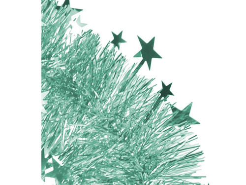 Łańcuch z gwiazdkami miętowy - 200 cm - 1 szt.