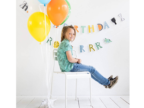 Baner urodzinowy Happy Birthday Dinozaury - 2 szt.