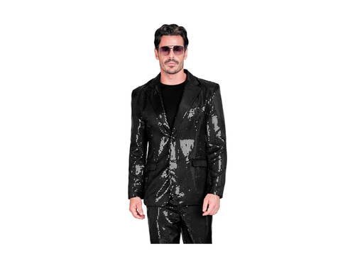 Imprezowa marynarka Party Fashion - czarna cekinowa