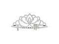 Metalowa tiara diadem srebrny - 1 szt.